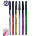 Certified USA Made, "Standard Stick Pen" Two-Piece Ballpoint Pen - Foiled Glitz Barrels